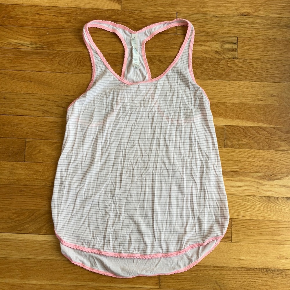 lululemon athletica Pink Striped Tank